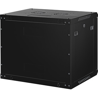 Lande PROlineB 600x450 lapraszerelt 9U 19" fali rack szekrény fekete