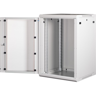 Lande PROlineB 600x600 lapraszerelt 18U 19" fali rack szekrény szürke