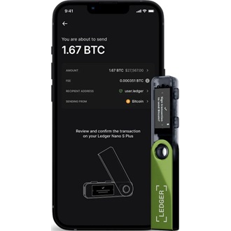 Ledger Nano S Plus Oxidate Green cryptopénztárca BOX zöld