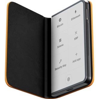 Ledger Stax Magnetic Shell Bitcoin Orange cryptopénztárca tok narancssárga