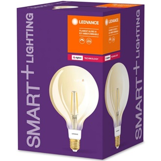 Ledvance Smart+ 6W 2400K E27, dimmelhető gömb alakú filament LED fényforrás