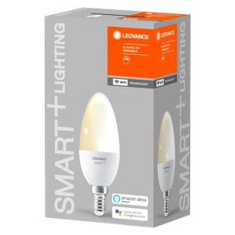Ledvance Smart+ Wifi vezérlésű 5W 2700K E14 dimmelhető gyertya LED fényforrás