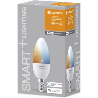 Ledvance Smart+ Wifi vezérlésű 5W állítható színhőmérsékletű E14 dimmelhető gyertya LED fényforrás