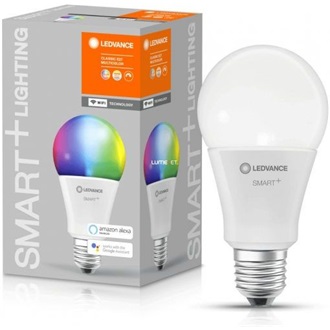 Ledvance Smart+ Wifi vezérlésű 9W RGBW E27 dimmelhető körte LED fényforrás