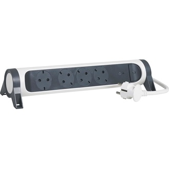 Legrand 694507 Premium 4db villásdugó CEE 7/3 (EU) elosztó 1.5m fehér-fekete