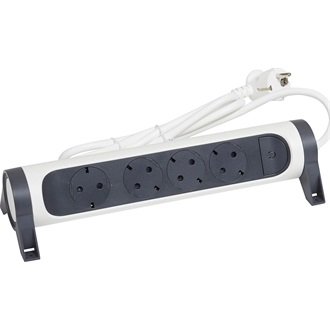 Legrand 694536 Premium 4db villásdugó CEE 7/3 (EU) elosztó 3m fehér-fekete