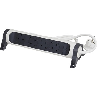 Legrand 694536 Premium 4db villásdugó CEE 7/3 (EU) elosztó 3m fehér-fekete