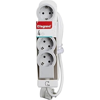 Legrand 694552 4db villásdugó CEE 7/3 (EU) elosztó 1.5m fehér-szürke