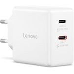 Lenovo Dual USB-C GaN 65W univerzális hálózati töltő adapter fehér