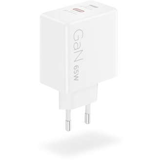 Lenovo Dual USB-C GaN 65W univerzális hálózati töltő adapter fehér