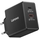 Lenovo Dual USB-C GaN Charger 65W univerzális hálózati töltő adapter fekete