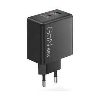 Lenovo Dual USB-C GaN Charger 65W univerzális hálózati töltő adapter fekete