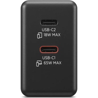 Lenovo Dual USB-C GaN Charger 65W univerzális hálózati töltő adapter fekete