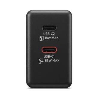 Lenovo Dual USB-C GaN 65W univerzális hálózati töltő adapter fekete