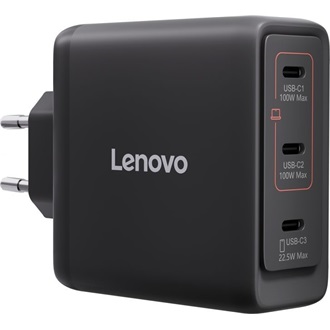 Lenovo GaN 100W univerzális hálózati töltő adapter fekete