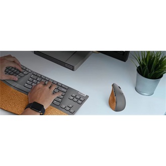 Lenovo Go Wireless optikai vezeték nélküli vertikális egér szürke-barna