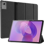Lenovo Idea Tab / Idea Tab DUX DUCIS DOMO tok álló, bőr hatású aktív FLIP, textil minta, FEKETE