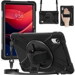 Lenovo Idea Tab / Idea Tab GIGAPACK Defender műanyag telefonvédő ütésállóság, vállpánt, FEKETE