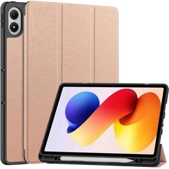Lenovo Idea Tab / Idea Tab GIGAPACK Tok álló, bőr hatású aktív FLIP, ceruza tartó, ROZÉARANY