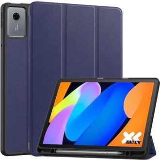 Lenovo Idea Tab / Idea Tab GIGAPACK Tok álló, bőr hatású aktív FLIP, ceruza tartó, SÖTÉTKÉK