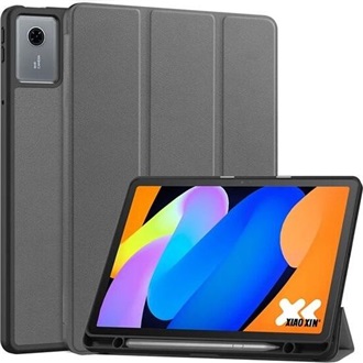 Lenovo Idea Tab / Idea Tab GIGAPACK Tok álló, bőr hatású aktív FLIP, ceruza tartó, SÖTÉTSZÜRKE