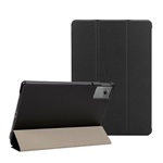 Lenovo Idea Tab / Idea Tab TACTICAL BOOK TRIFOLD tok álló, bőr hatású aktív FLIP, asztali tartó, FEKETE