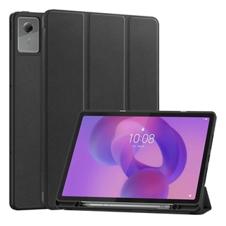 Lenovo Idea Tab Plus GIGAPACK Tok álló, bőr hatású aktív FLIP, ceruza tartó, FEKETE