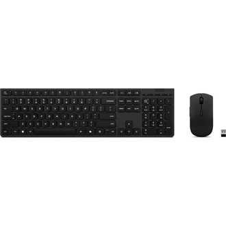 Lenovo Professional Wireless Rechargeable Combo vezeték nélküli magyar membrán billentyűzet + egér fekete