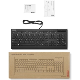 Lenovo Smartcard Wired Keyboard II USB magyar membrán billentyűzet fekete