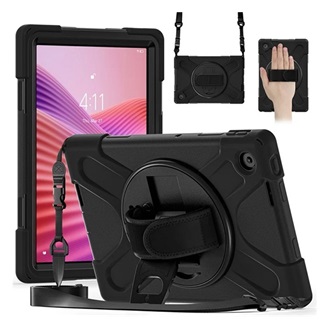 Lenovo Tab 10.1 GIGAPACK Defender műanyag telefonvédő ütésállóság, vállpánt, FEKETE