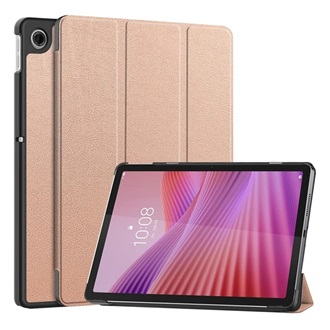 Lenovo Tab 10.1 GIGAPACK Tok álló, bőr hatású aktív FLIP, asztali tartó, ROZÉARANY