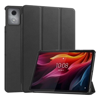 Lenovo Tab K11 Plus GIGAPACK Tok álló, bőr hatású aktív FLIP, asztali tartó, FEKETE