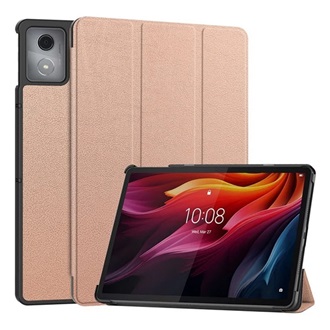 Lenovo Tab K11 Plus GIGAPACK Tok álló, bőr hatású aktív FLIP, asztali tartó, ROZÉARANY