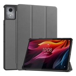 Lenovo Tab K11 Plus GIGAPACK Tok álló, bőr hatású aktív FLIP, asztali tartó, SÖTÉTSZÜRKE