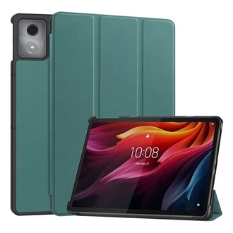 Lenovo Tab K11 Plus GIGAPACK Tok álló, bőr hatású aktív FLIP, asztali tartó, SÖTÉTZÖLD