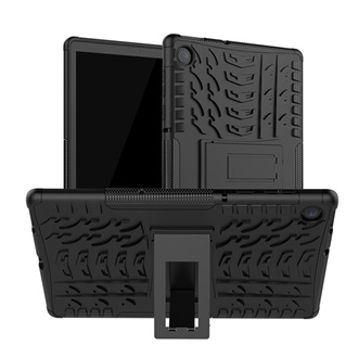 Lenovo Tab M10 FHD Plus Gigapack Defender szilikon telefonvédő ütésállóság, autógumi, FEKETE