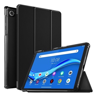 Lenovo Tab M10 FHD Plus Gigapack Tok álló, bőr hatású aktív FLIP, asztali tartó, FEKETE