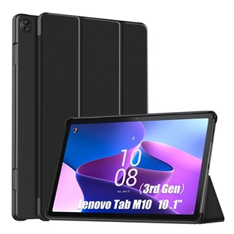 Lenovo Tab M10 Gigapack tok álló, bőr hatású aktív FLIP, asztali tartó, FEKETE