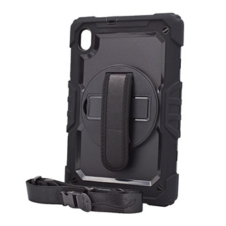 Lenovo Tab M10 HD Gigapack defender műanyag telefonvédő ütésállóság, vállpánt, FEKETE