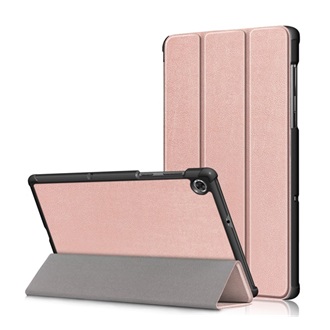 Lenovo Tab M10 Plus Gigapack tok álló, bőr hatású FLIP, asztali tartó, ROZÉARANY