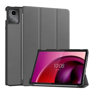 Lenovo Tab M11 Gigapack Tok álló, bőr hatású aktív FLIP, asztali tartó, SÖTÉTSZÜRKE