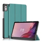 Lenovo Tab M9 GIGAPACK Tok álló, bőr hatású aktív FLIP, asztali tartó, SÖTÉTZÖLD