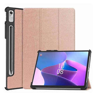 Lenovo Tab P11 Pro Gen2 GIGAPACK Tok álló, bőr hatású aktív FLIP, ceruza tartó, ROZÉARANY