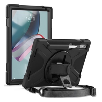 Lenovo Tab P11 Pro Gen2 Gigapack Defender műanyag telefonvédő ütésállóság, vállpánt, FEKETE
