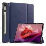 Lenovo Tab P12 GIGAPACK tok álló, bőr hatású aktív FLIP, ceruza tartó, SÖTÉTKÉK