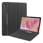 Lenovo Tab Plus GIGAPACK Tok álló, bőr hatású FLIP, oldalra nyíló, FEKETE