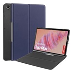 Lenovo Tab Plus GIGAPACK Tok álló, bőr hatású FLIP, oldalra nyíló, SÖTÉTKÉK