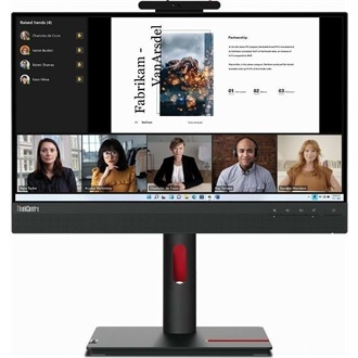 Lenovo ThinkCentre TIO-22 Gen5 21.5" IPS LED monitor fekete (webcam: 2MP)