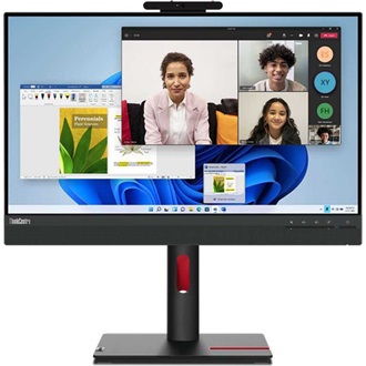Lenovo ThinkCentre Tiny-In-One Gen 5 23.8" touchscreen IPS LED monitor fekete (webcam: 2MP)