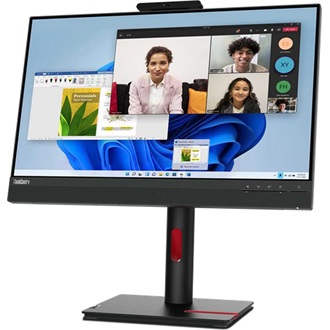 Lenovo ThinkCentre Tiny-In-One Gen 5 23.8" touchscreen IPS LED monitor fekete (webcam: 2MP)